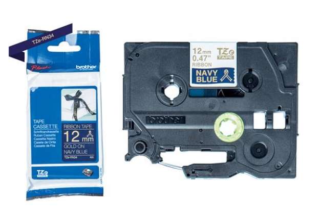 Immagine di Brother - Nastro - 12 mm x 4 mt - Oro / Blu - TZERN34