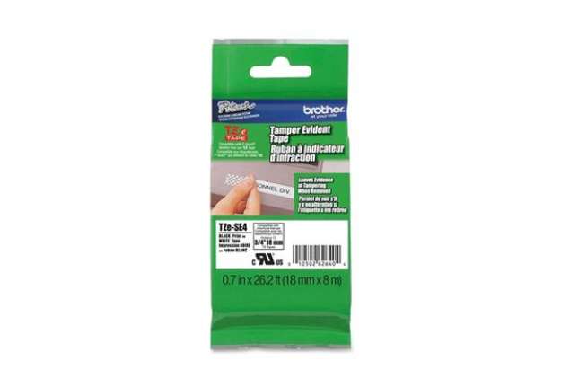 Immagine di Brother - Nastro di sicurezza - bero/Bianco - TZES4 - 18mm x 8mt