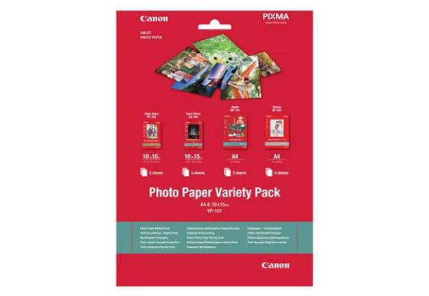 Immagine di Canon - Conf. Multipla Carta fotografica VP-101 - 4 x 6 " / A4 - 20 Fogli - 0775B079