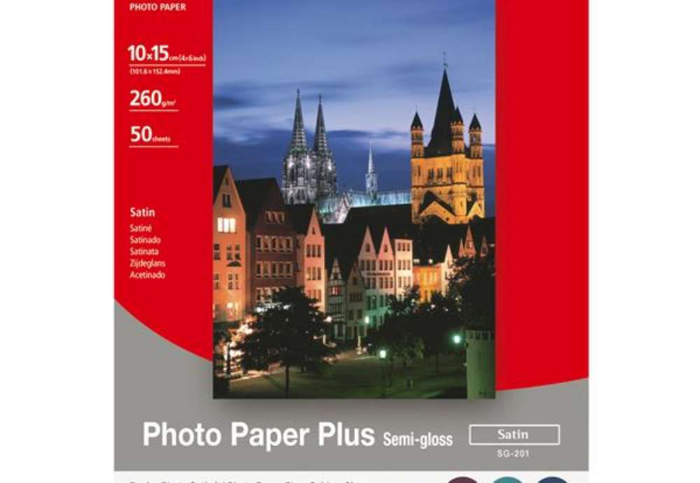 Immagine di Canon - Carta fotografica semilucida SG-201 Plus - 4 x 6 " - 50 Fogli - 1686B015