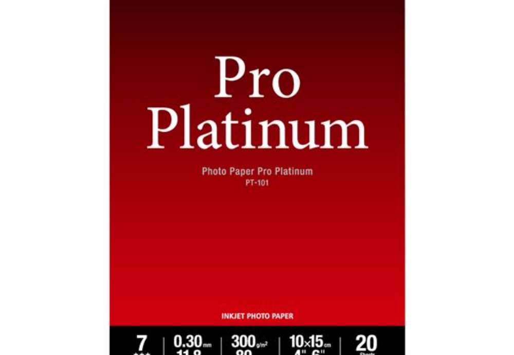 Immagine di Canon - Carta fotografica PT-101 Pro Platinum - 4 x 6 " - 20 Fogli - 2768B013