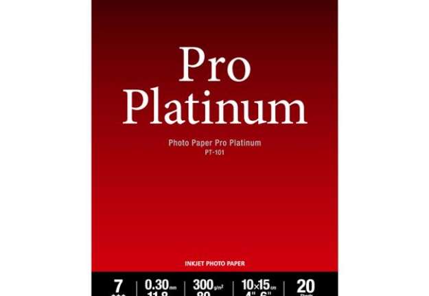 Immagine di Canon - Carta fotografica PT-101 Pro Platinum - 4 x 6 " - 20 Fogli - 2768B013