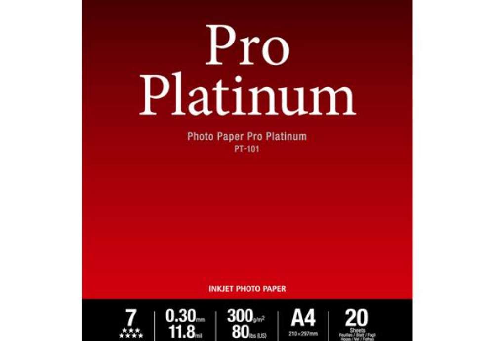 Immagine di Canon - Carta fotografica Pro Platinum PT-101 - A4 - 20 Fogli - 2768B016