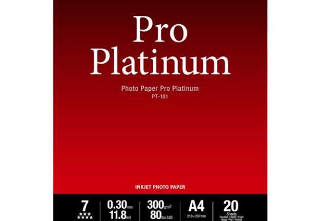 Immagine di Canon - Carta fotografica Pro Platinum PT-101 - A4 - 20 Fogli - 2768B016