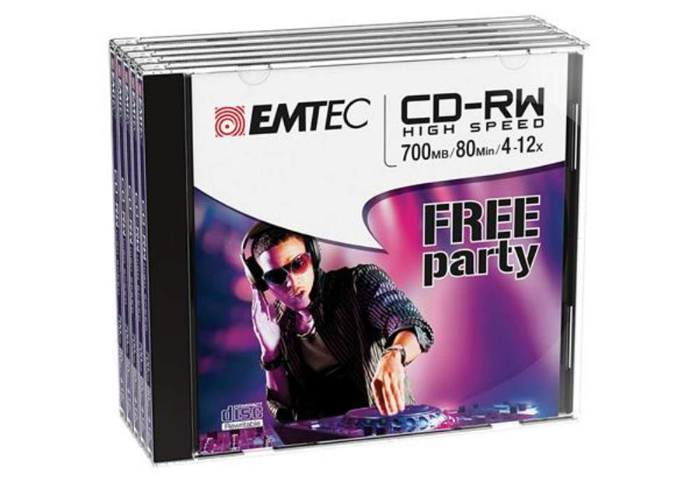 Immagine di Emtec - CD-RW - ECOCRW80512JC - 80min/700mb