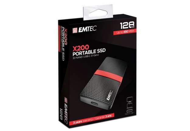 Immagine di Emtec - SSD 3.1 Gen X200 Portable - ECSSD128GX200 - 128GB