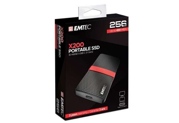 Immagine di Emtec -SSD 3.1 Gen2 X200 Portable - ECSSD256GX200 - 256GB