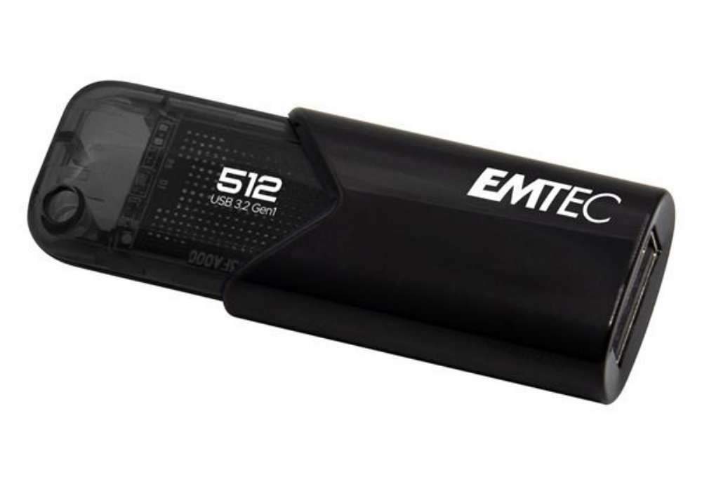 Immagine di Emtec - Memoria USB B110 USB 3.2 Click&Easy - nero - ECMMD512GB113 - 512 GB