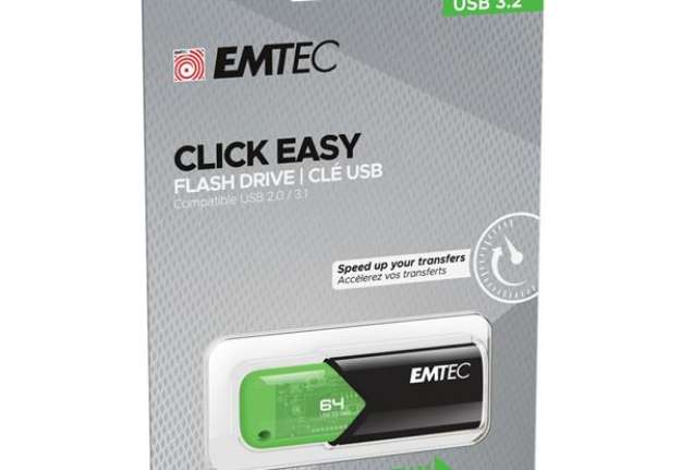 Immagine di Emtec - Memoria USB B110 USB 3.2 Click&Easy - verde - ECMMD64GB113 - 64 GB