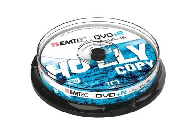 Immagine di Emtec - DVD+R - registrabile, 4,7GB, 16x spindle - conf. 10 pz