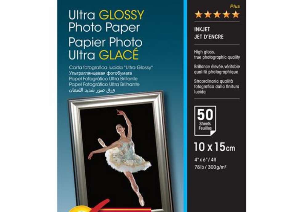 Immagine di Epson - Ultra Glossy Photo Paper - 10 x 15 cm - 50 Fogli - C13S041943