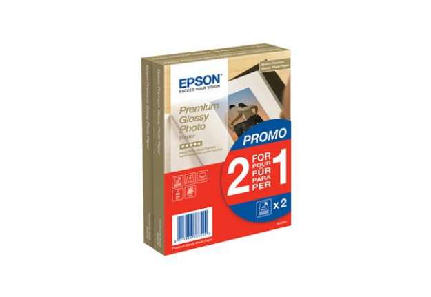 Immagine di Epson - Premium Glossy Photo Paper - 10x15cm - 2x 40 Fogli - C13S042167