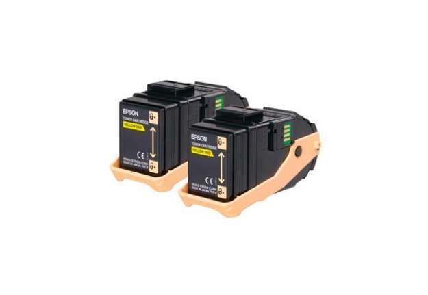 Immagine di Epson - Toner Confezione doppia - Giallo - S050606 - C13S050606  - 15.000 pag