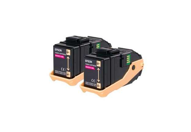 Immagine di Epson - Toner Confezione doppia - Magenta - S050607 - C13S050607 - 15.000 pag