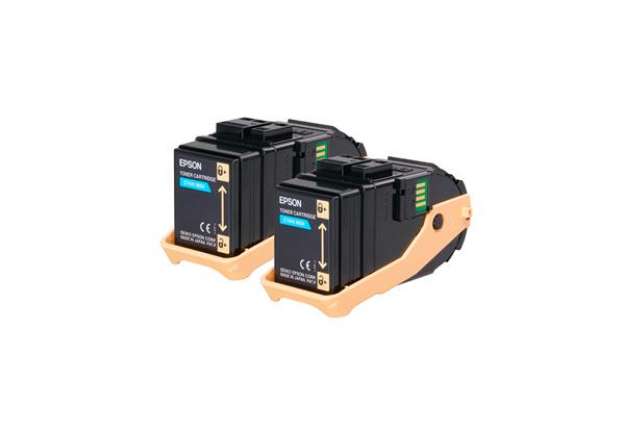 Immagine di Epson - Toner Confezione doppia - Ciano - S050608 - C13S050608   - 15.000 pag