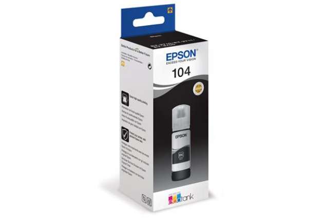 Immagine di Epson - Tanica - 104 - Nero - C13T00P140  - 65ml