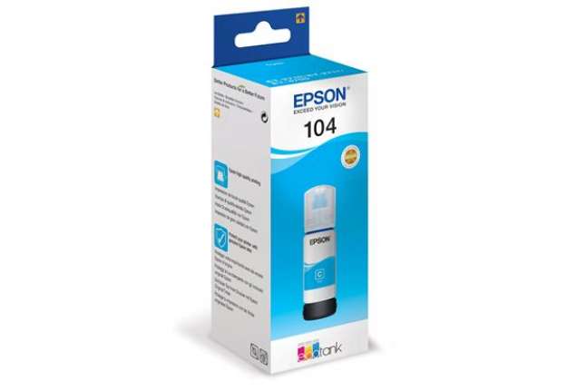 Immagine di Epson - Tanica - 104 - Ciano - C13T00P240  - 65ml