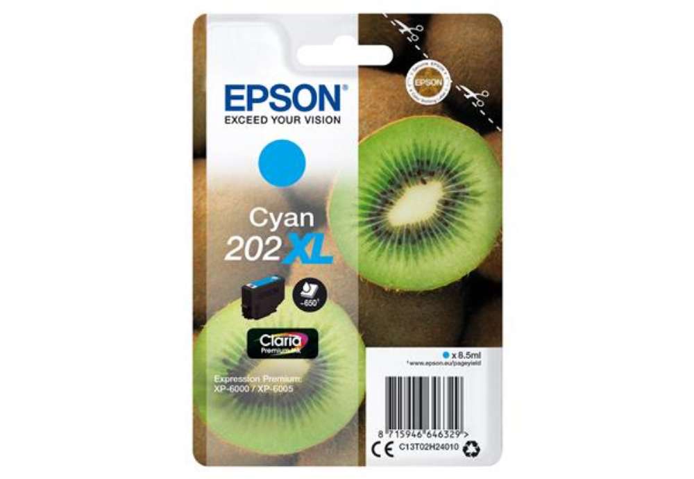 Immagine di Epson - Cartuccia ink - 202XL - Ciano - C13T02H24010 - 8,5ml