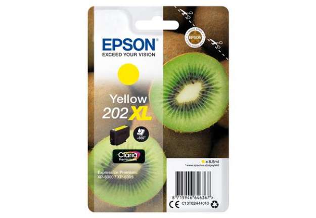 Immagine di Epson - Cartuccia ink - 202XL - Giallo - C13T02H44010 - 8,5ml