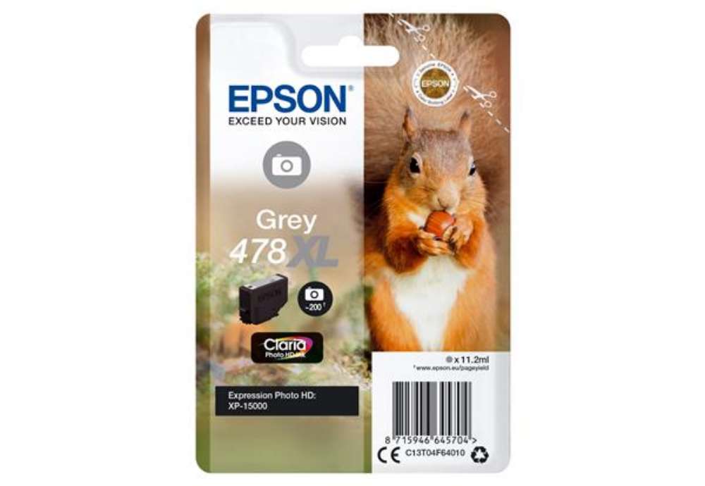 Immagine di Epson - Cartuccia ink - 478XL - Grigio - C13T04F64010 - 11,2ml