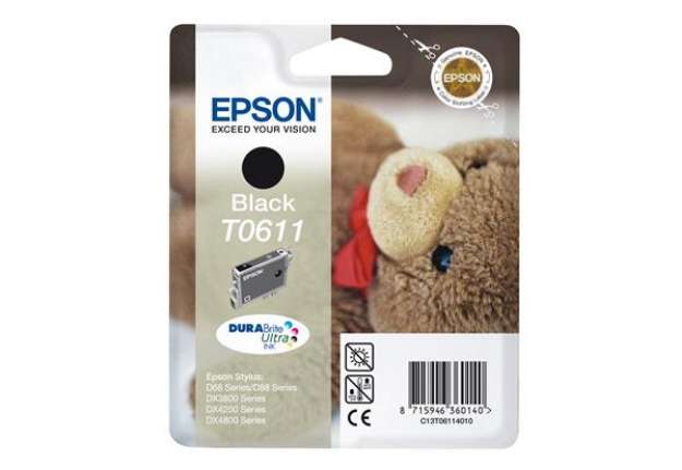 Immagine di Epson - Cartuccia ink - Nero - T0611 - C13T06114010 - 8ml
