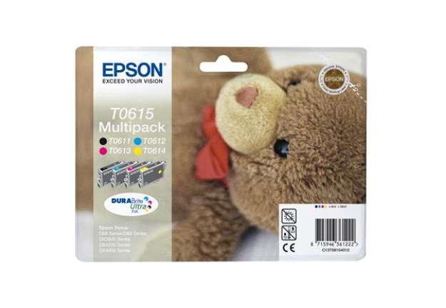Immagine di Epson - Multipack Cartuccia ink - C/M/Y/K - T0615 - C13T06154010 - 8ml cad