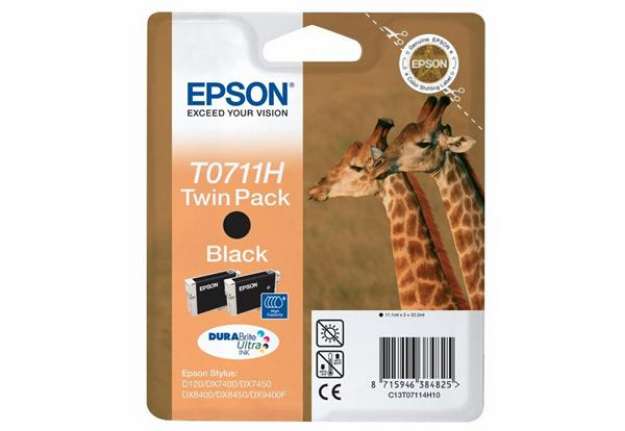 Immagine di Epson - Confezione doppia Cartuccia ink - Nero - T0711H - C13T07114H10 - 11ml x 2