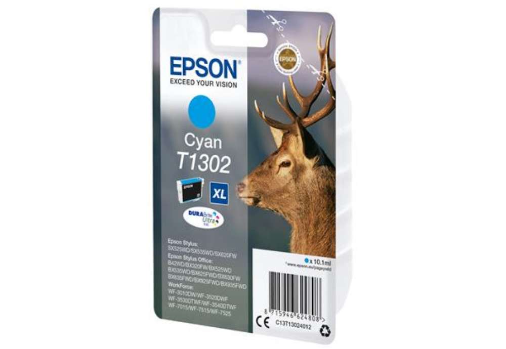 Immagine di Epson - Cartuccia ink - Ciano - T1302 - C13T13024012  - 10,1ml