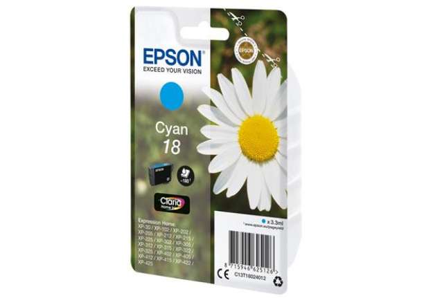 Immagine di Epson - Cartuccia ink - 18 - Ciano - C13T18024012 - 3,3ml