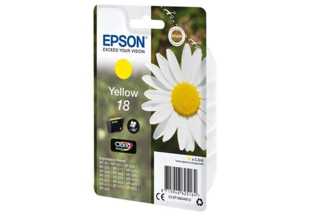 Immagine di Epson - Cartuccia ink - 18 - Giallo - C13T18044012 - 3,3ml