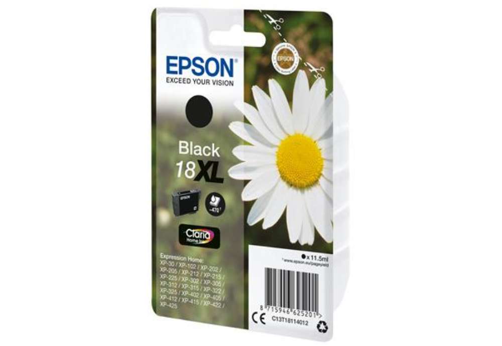 Immagine di Epson - Cartuccia ink - 18XL - Nero - C13T18114012 - 11,5ml