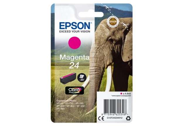 Immagine di Epson - Cartuccia ink - 24 - Magenta - C13T24234012 - 4,6ml