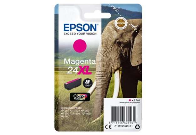 Immagine di Epson - Cartuccia ink - 24XL - Magenta - C13T24334012 - 8,7ml