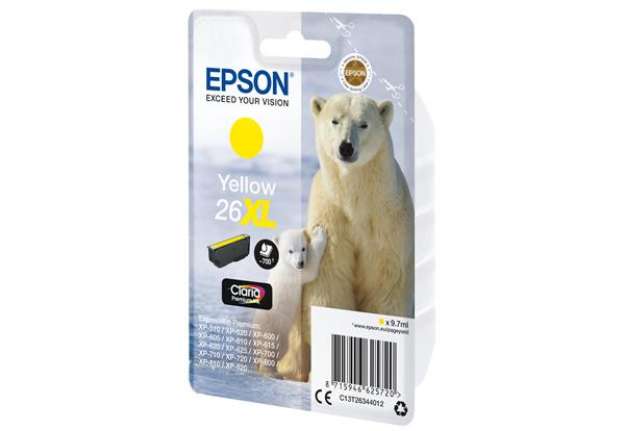 Immagine di Epson - Cartuccia ink - 26XL - Giallo - C13T26344012 - 9,7ml