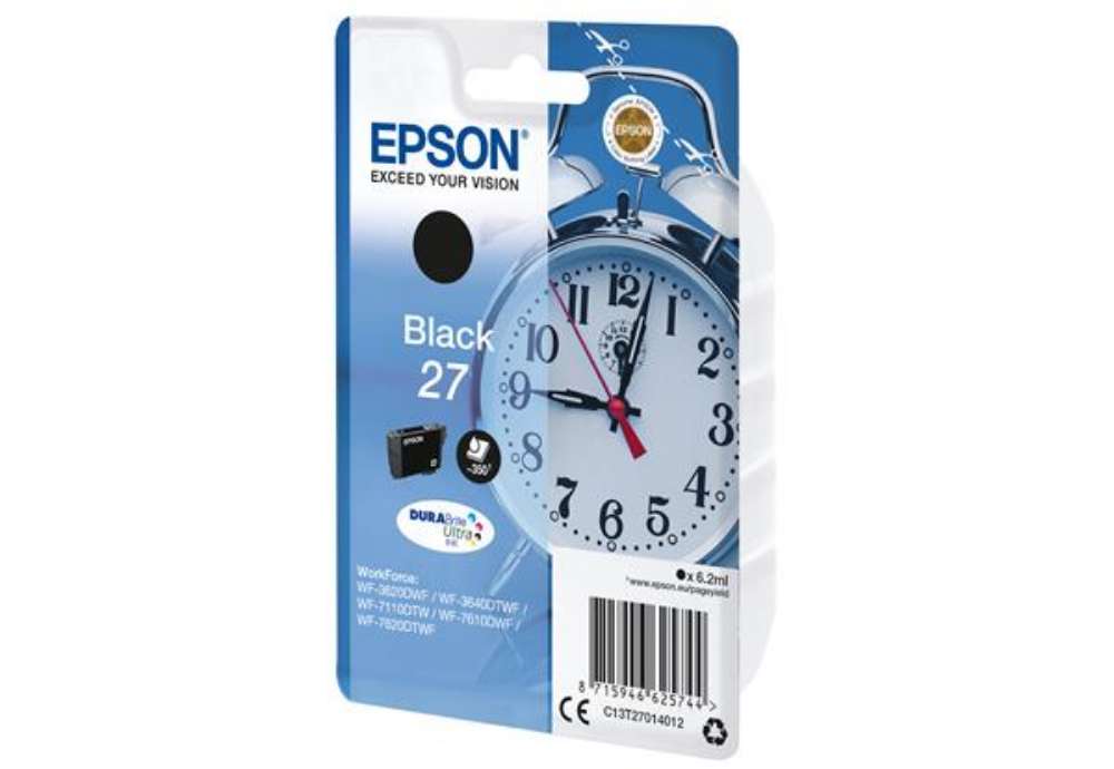Immagine di Epson - Cartuccia ink - 27 - Nero - C13T27014012 - 6,2ml