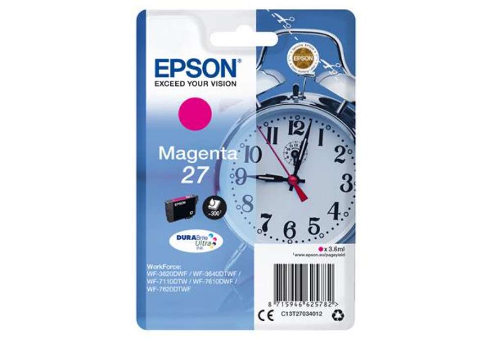 Immagine di Epson - Cartuccia ink - 27 - Magenta - C13T27034012 - 3,6ml