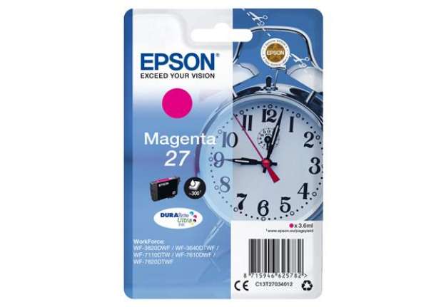 Immagine di Epson - Cartuccia ink - 27 - Magenta - C13T27034012 - 3,6ml