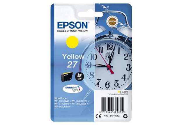 Immagine di Epson - Cartuccia ink - 27 - Giallo - C13T27044012 - 3,6ml