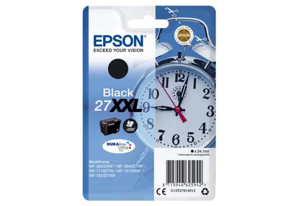 Immagine di Epson - Cartuccia ink - 27XXL - Nero - C13T27914012 - 34,1ml