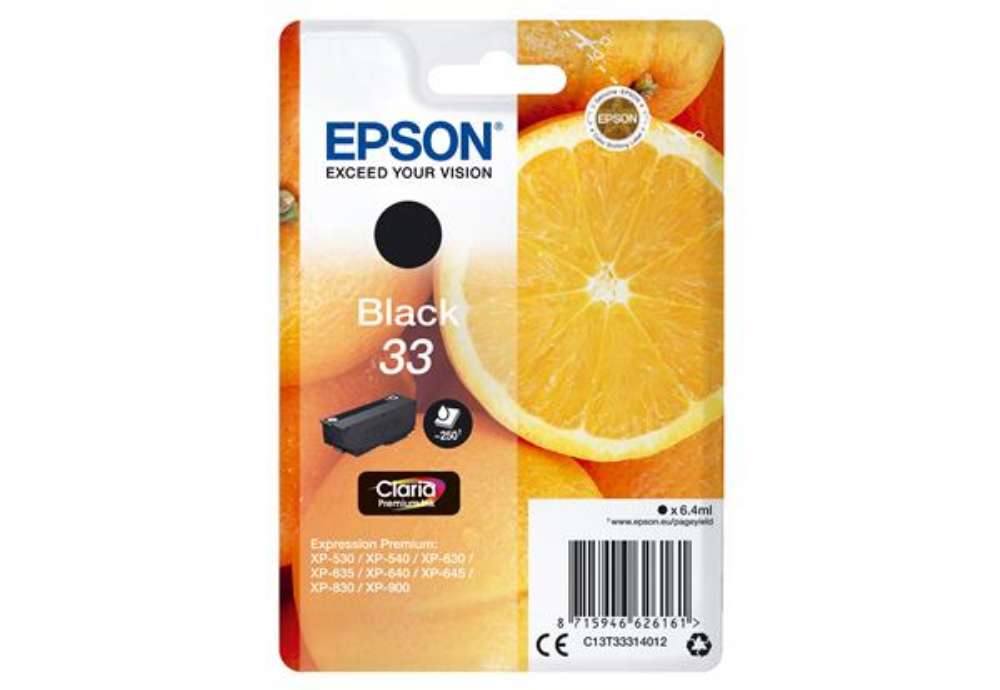 Immagine di Epson - Cartuccia ink - 33 - Nero - C13T33314012 - 6,4ml