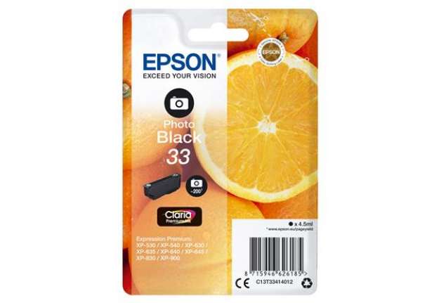 Immagine di Epson - Cartuccia ink - 33 - Nero Photo - C13T33414012 - 4,5ml