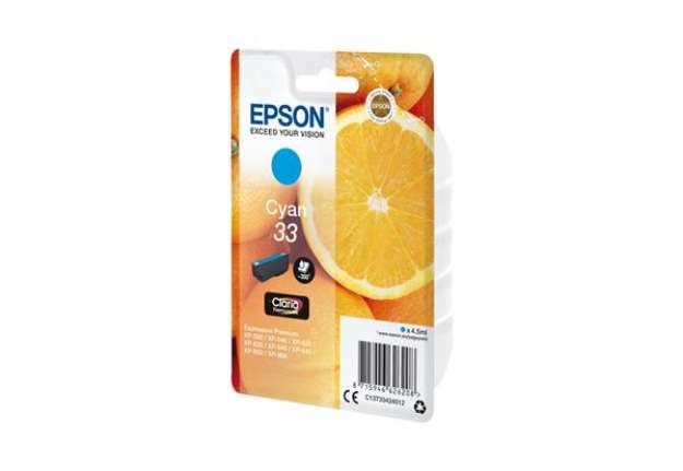 Immagine di Epson - Cartuccia ink - 33 - Ciano - C13T33424012 - 6,4ml