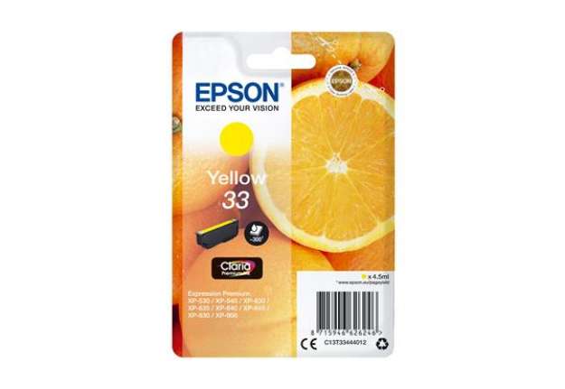 Immagine di Epson - Cartuccia ink - 33 - Giallo - C13T33444012 - 6,4ml