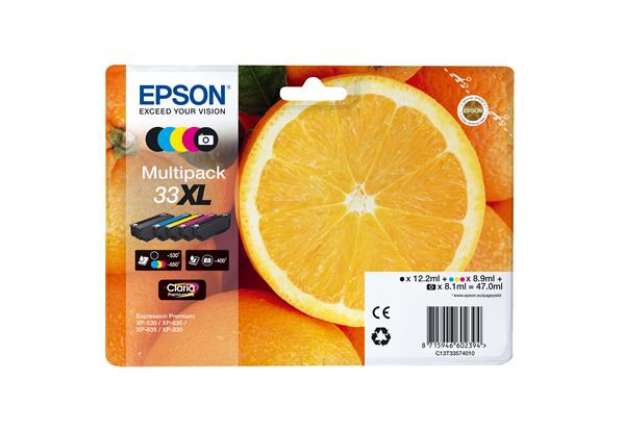 Immagine di Epson - Cartuccia ink - 33XL - C/M/Y/K/K PH - C13T33574011 - C/M/Y 8,9ml - K 12,2ml - K PH 8,1ml
