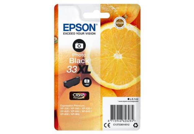 Immagine di Epson - Cartuccia ink - 33XL - Nero Photo - C13T33614012 - 8,1ml
