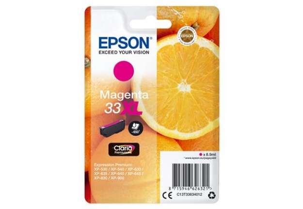 Immagine di Epson - Cartuccia ink - 33XL - Magenta - C13T33634012 - 8,9ml