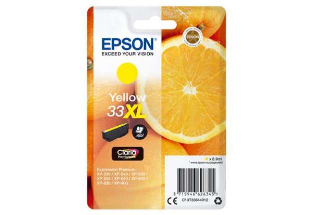 Immagine di Epson - Cartuccia ink - 33XL - Giallo - C13T33644012 - 8,9ml