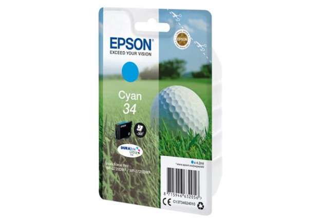 Immagine di Epson - Cartuccia ink - 34 - Ciano - C13T34624010 - 4,2ml