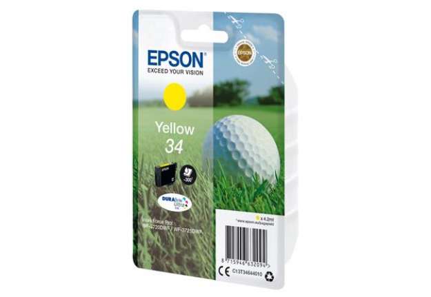 Immagine di Epson - Cartuccia ink - 34 - Giallo - C13T34644010 - 4,2ml
