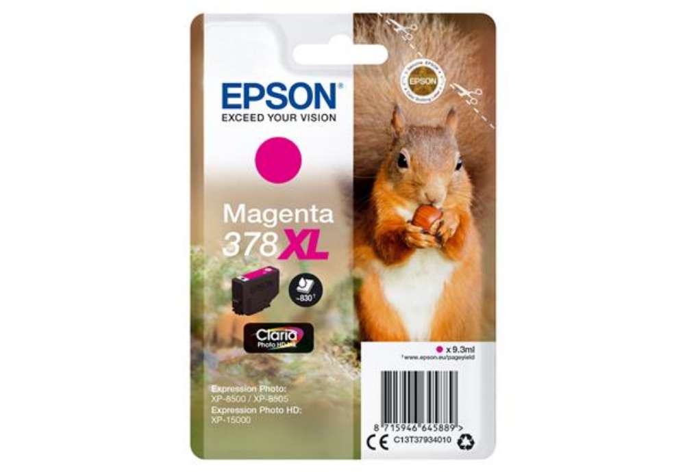 Immagine di Epson - Cartuccia ink - 378XL - Magenta - C13T37934010 - 9,3ml